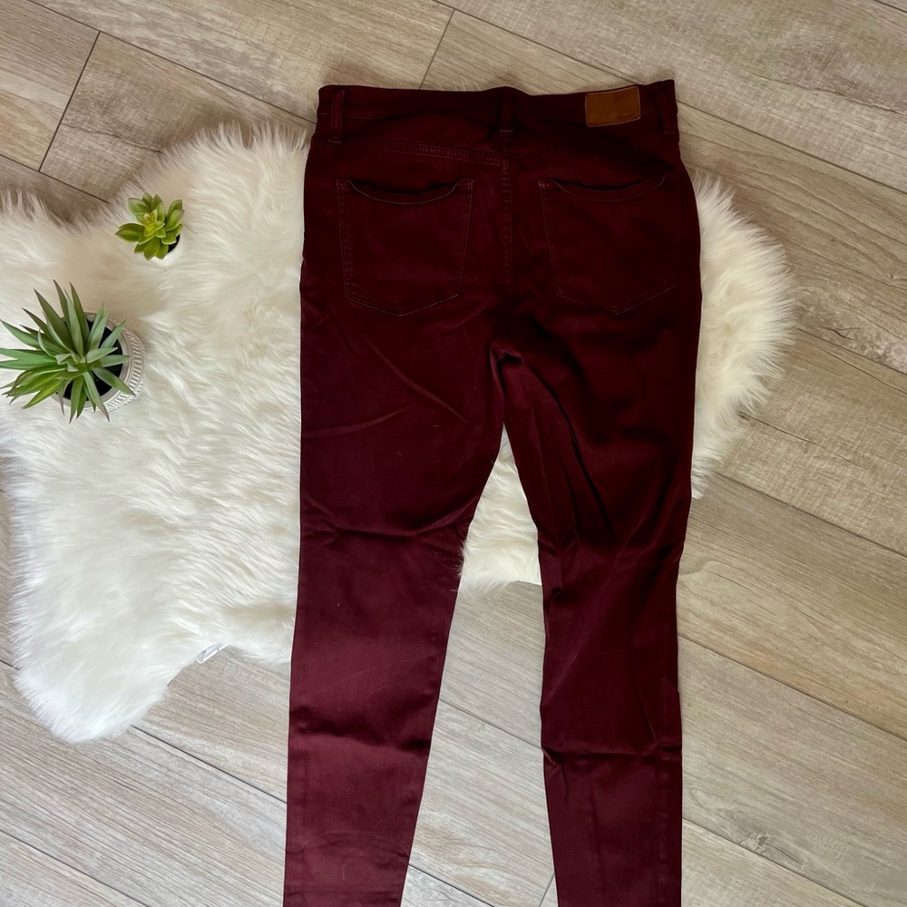 MADEWELL | Maroon Burgundy Skinny Pants High-Rise women’s (31/12) - Picture 7 of 7